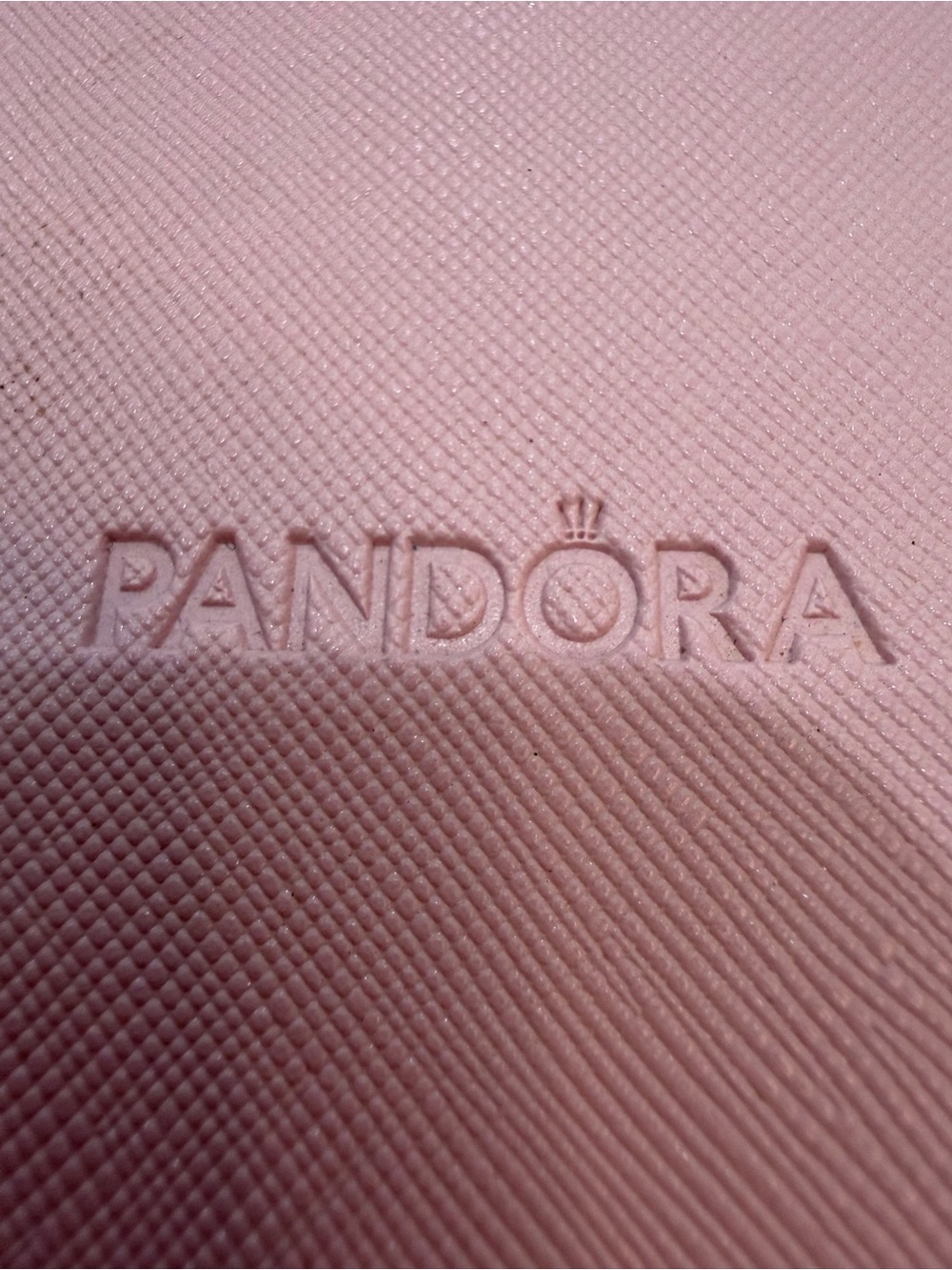Pandora Pink Textured Wallet with Embossed Logo